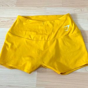 Gymshark Training Shorts - Yellow Marl, Size S